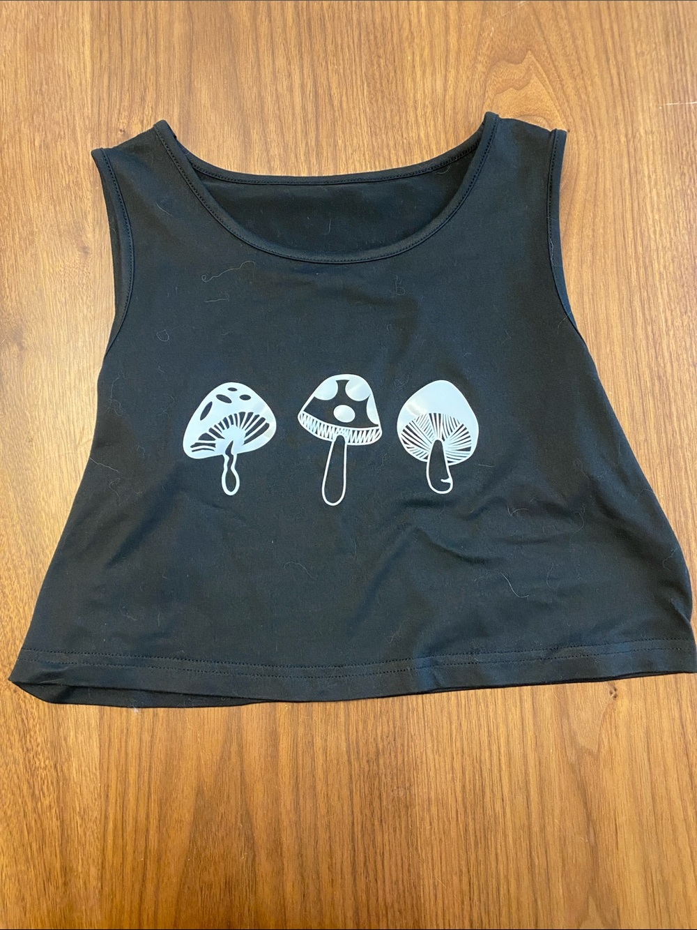 Black Women’s Mushroom Graphic Tank Top
